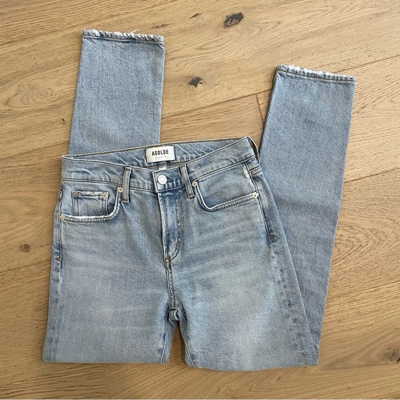 Agolde Toni Mid Rise Skinny Jeans In Daylight - Picture 6 of 10